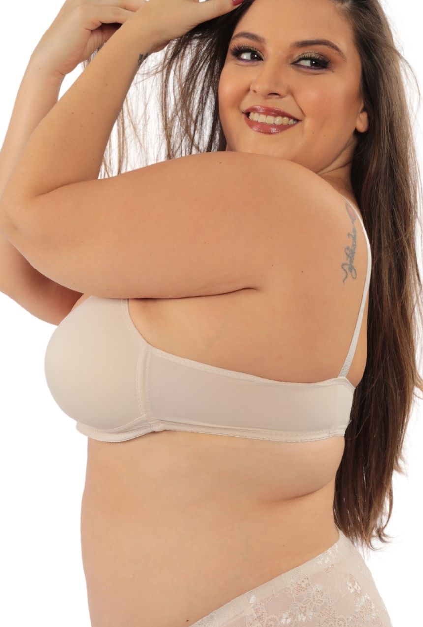 Paquete de 3 Brasier copa triangular sin varilla nude-negro-mauve