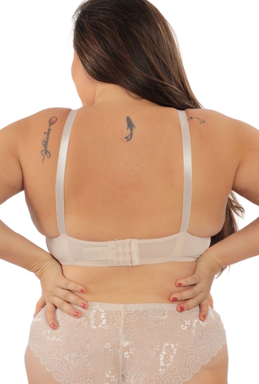 Paquete de 3 Brasier copa triangular sin varilla nude-negro-mauve