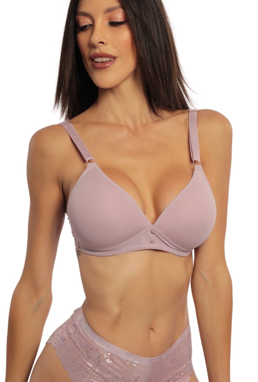 Paquete de 3 Brasier copa triangular sin varilla nude-negro-mauve