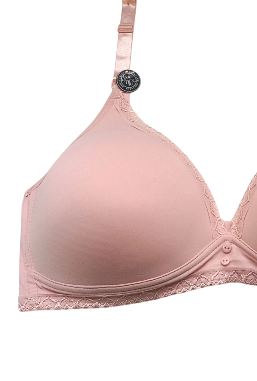 Paquete de 2 Brasier copa triangular sin varilla con encaje de corazones