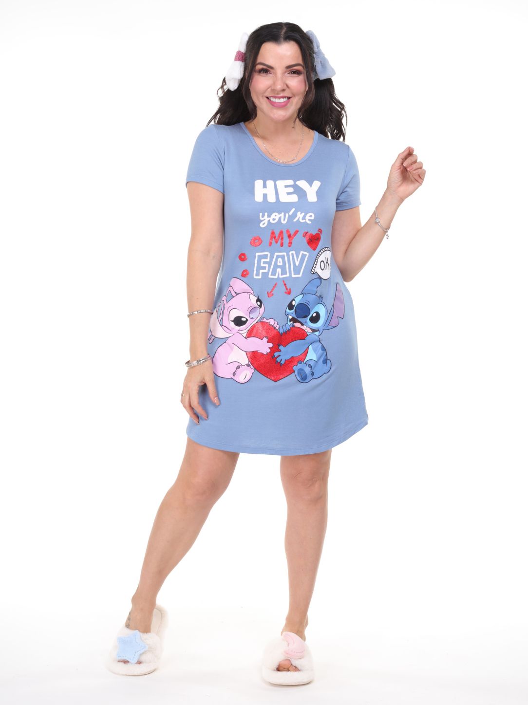 Camisón azúl cielo stitch