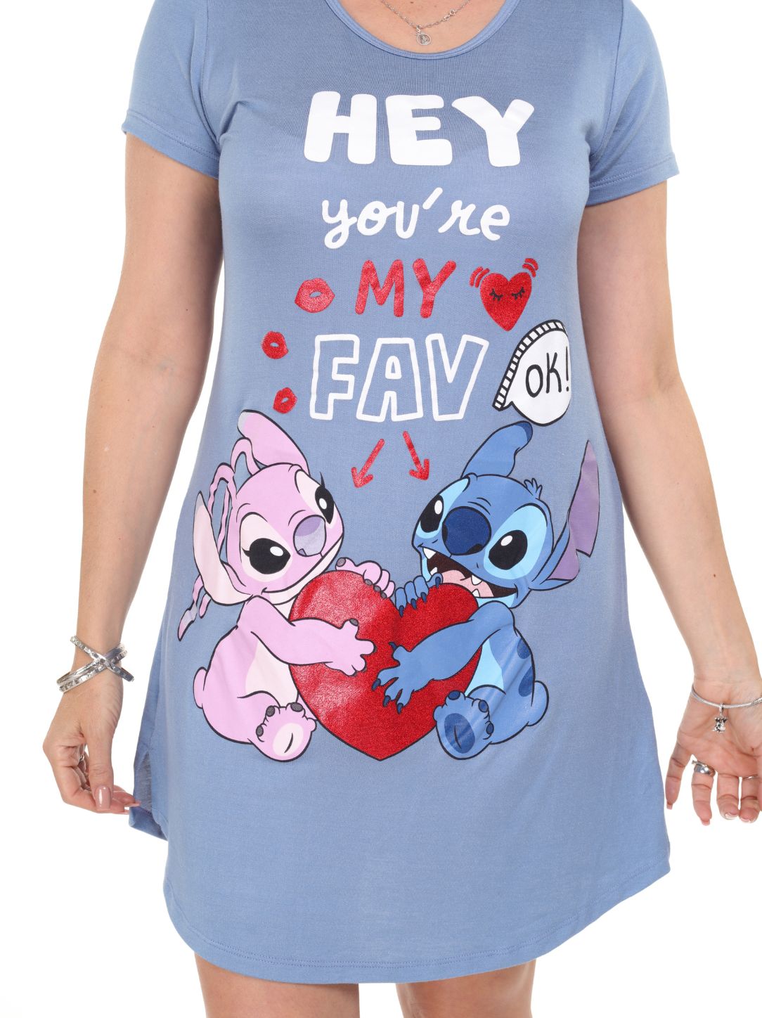 Camisón azúl cielo stitch