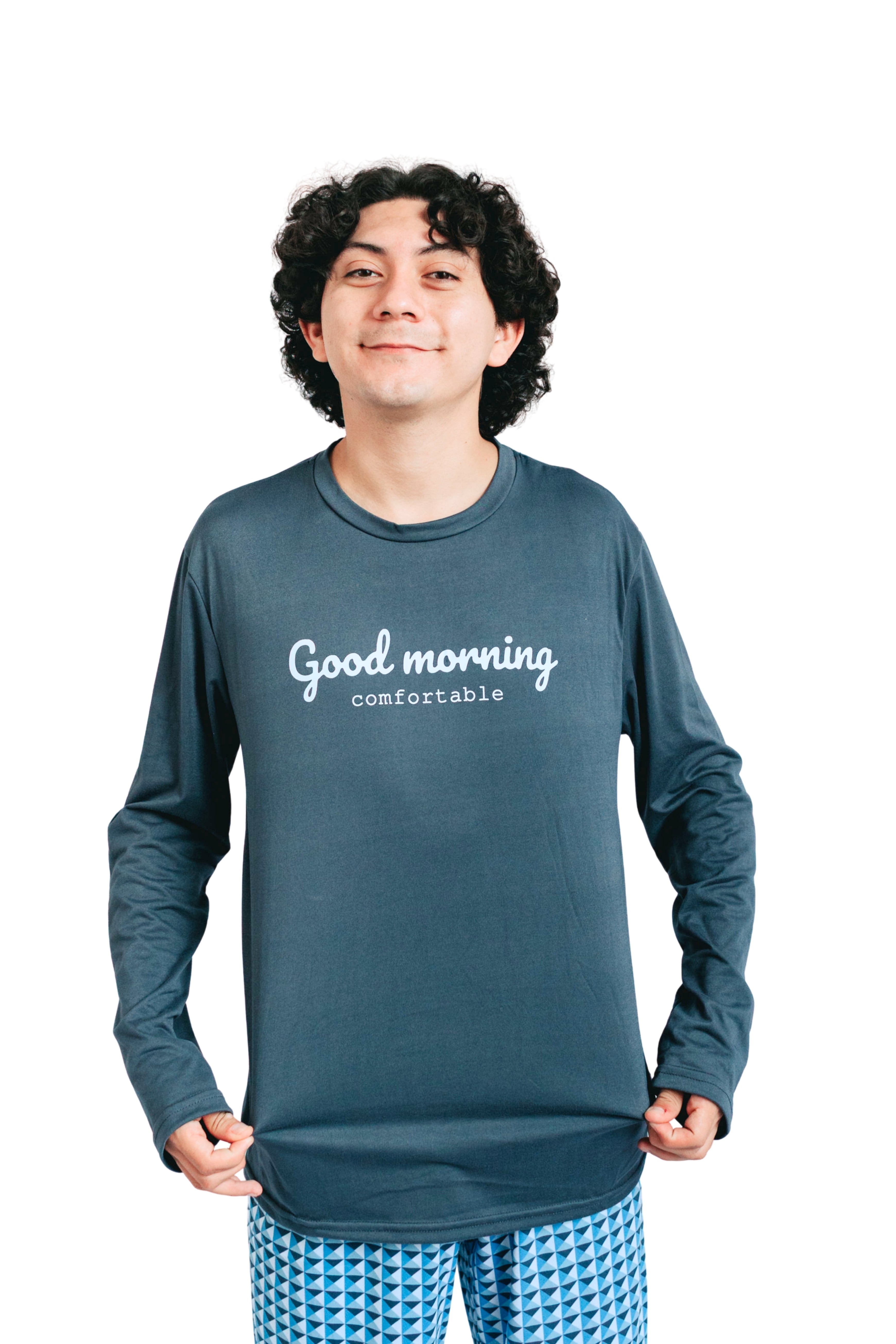 Pijama caballero pantalón cuadros Good morning