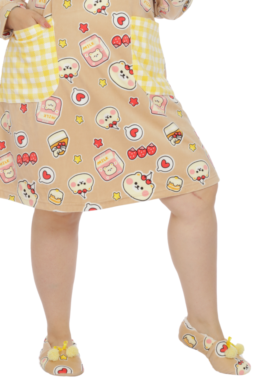 Set de pantuflas Cutie pie con pompones.