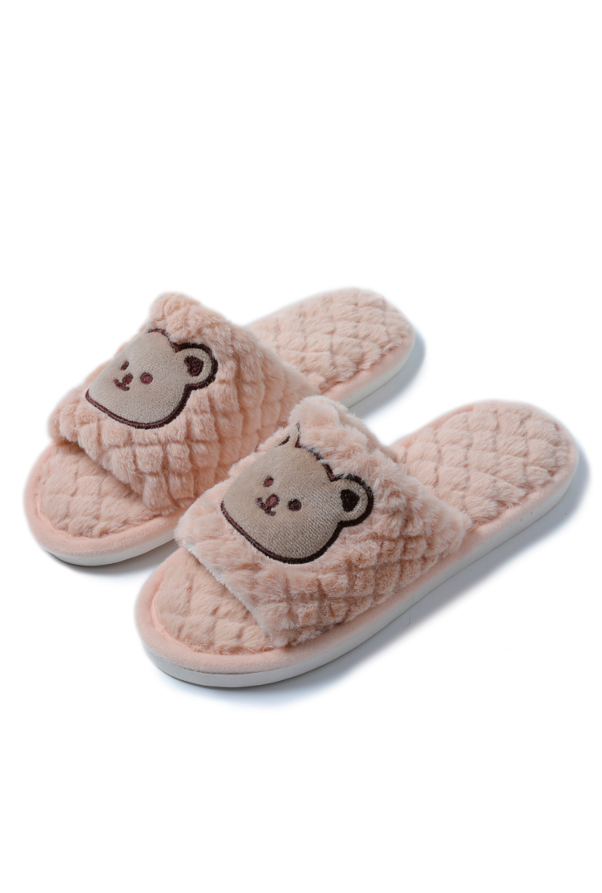 Set de pantuflas capitoneadas con osito bordado