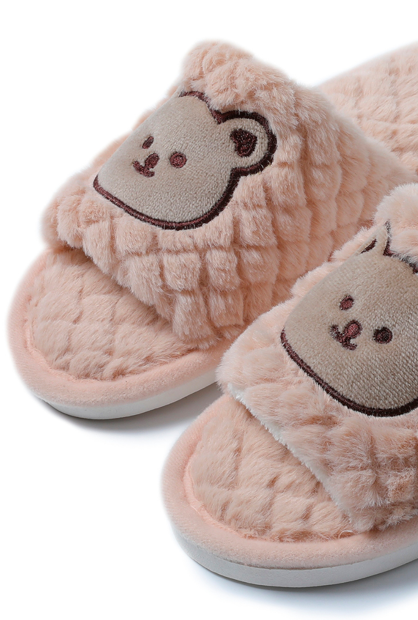 Set de pantuflas capitoneadas con osito bordado