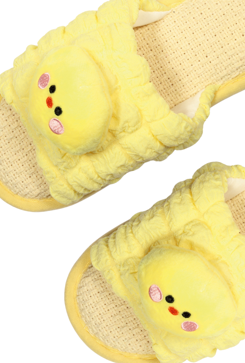 Set de pantuflas con patito de peluche