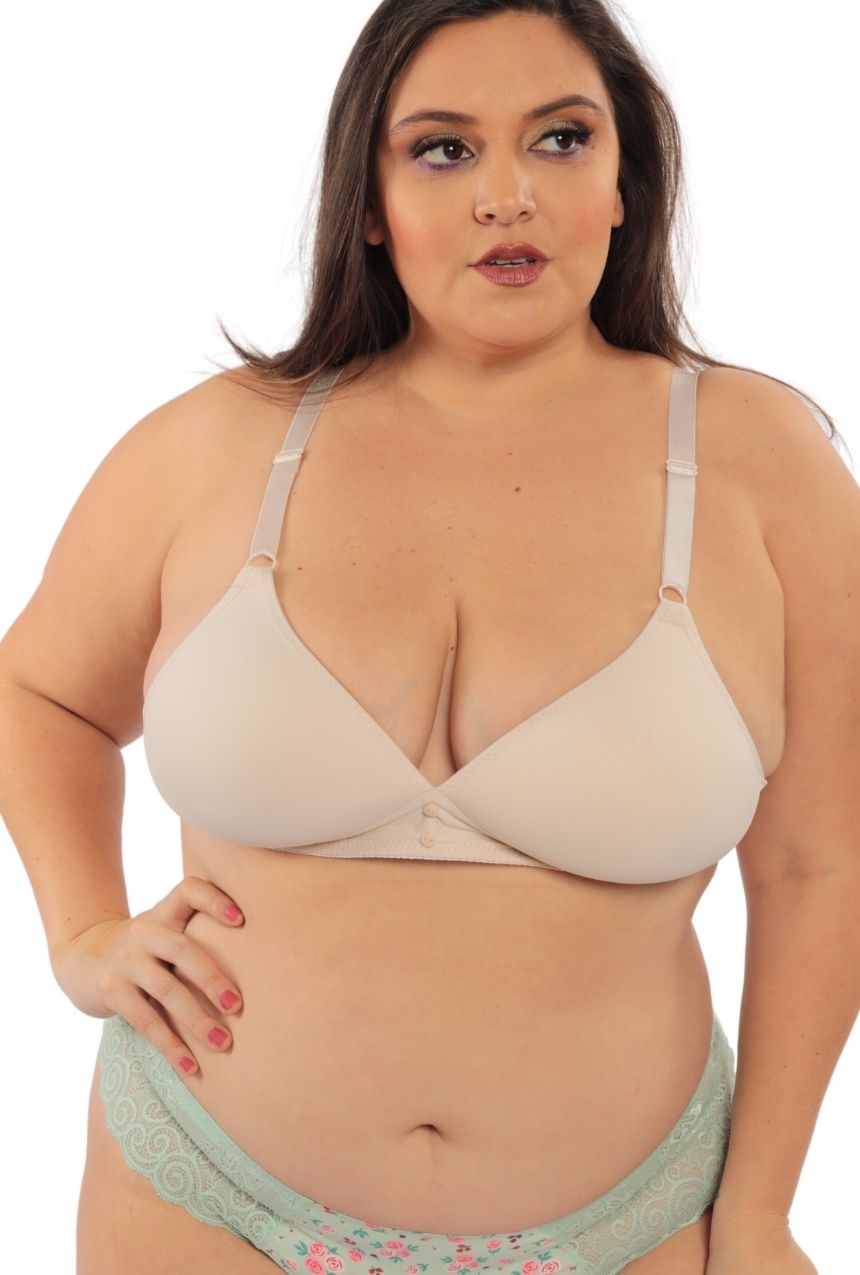 Paquete de 2 Brasier copa triangular sin varilla nude-mauve