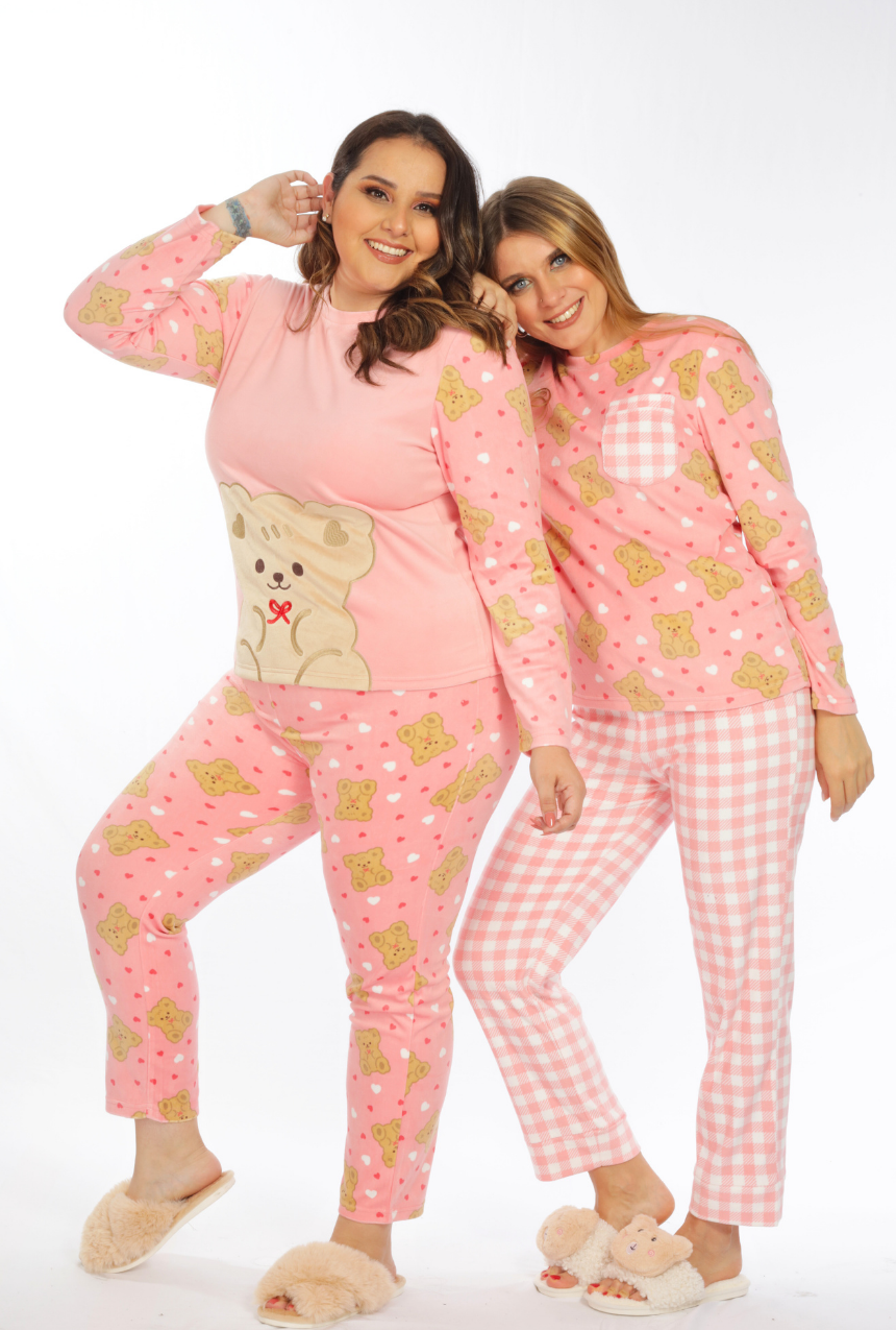 Pijama pantalón con bordado Cookie Bear