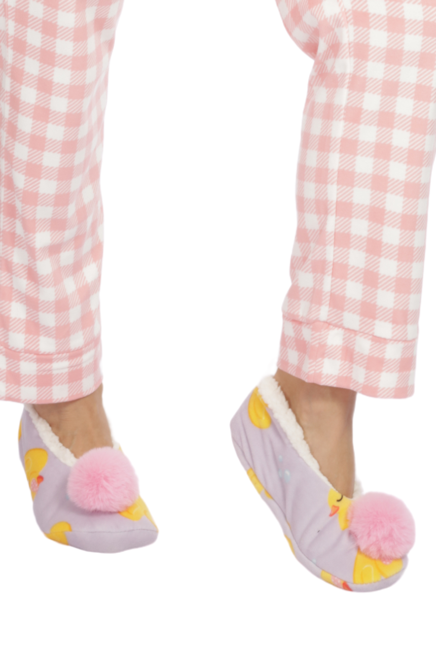 Set de pantuflas Patitos de hule con pompom