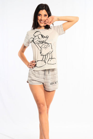 Pijama short con playera manga corta de Mickey Mouse