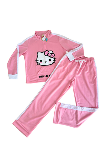 Pijama pantalón y sudadera rosa de Hello Kitty