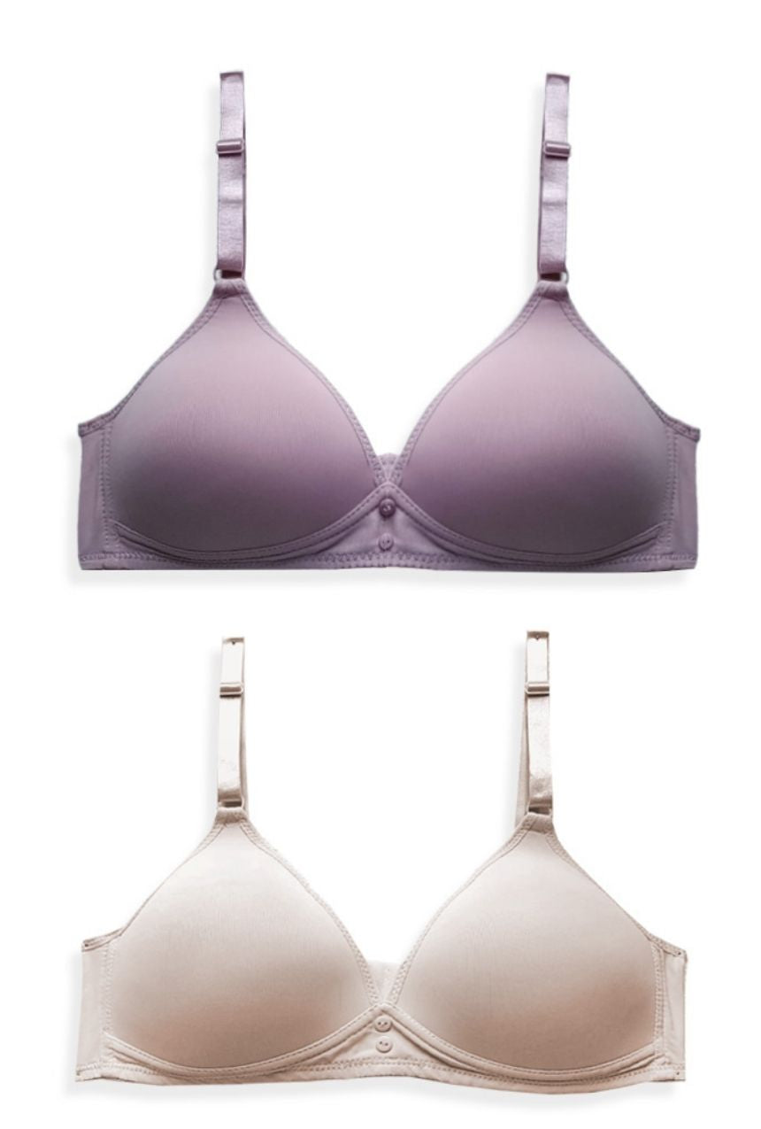 Paquete de 2 Brasier copa triangular sin varilla nude-mauve