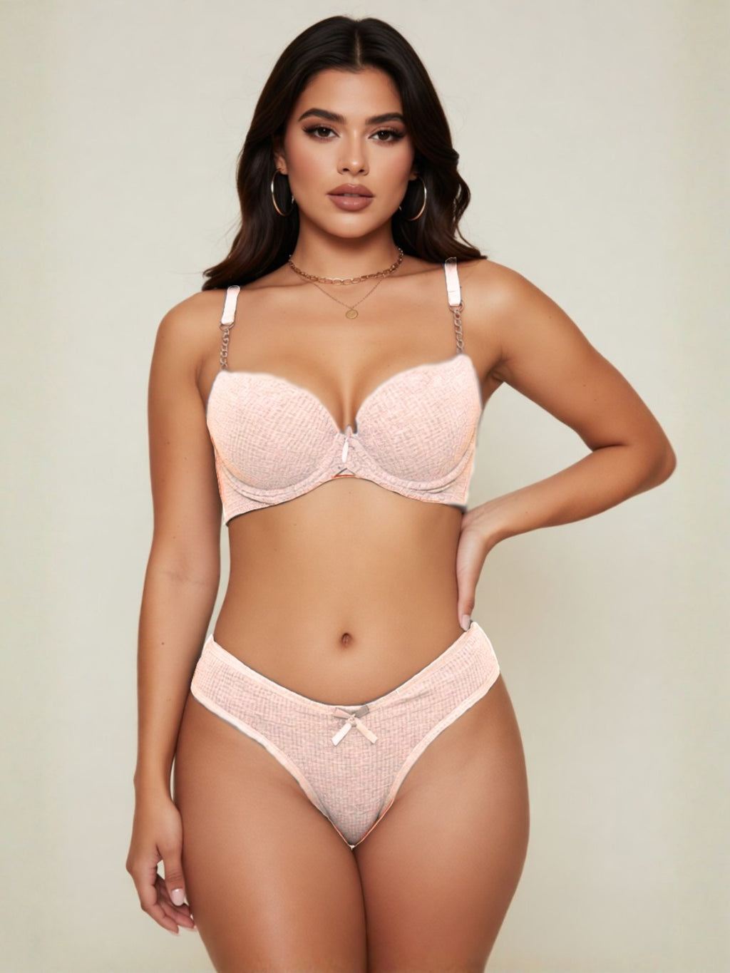 Coordinado de brasier y tanga Julieta crush - rosa