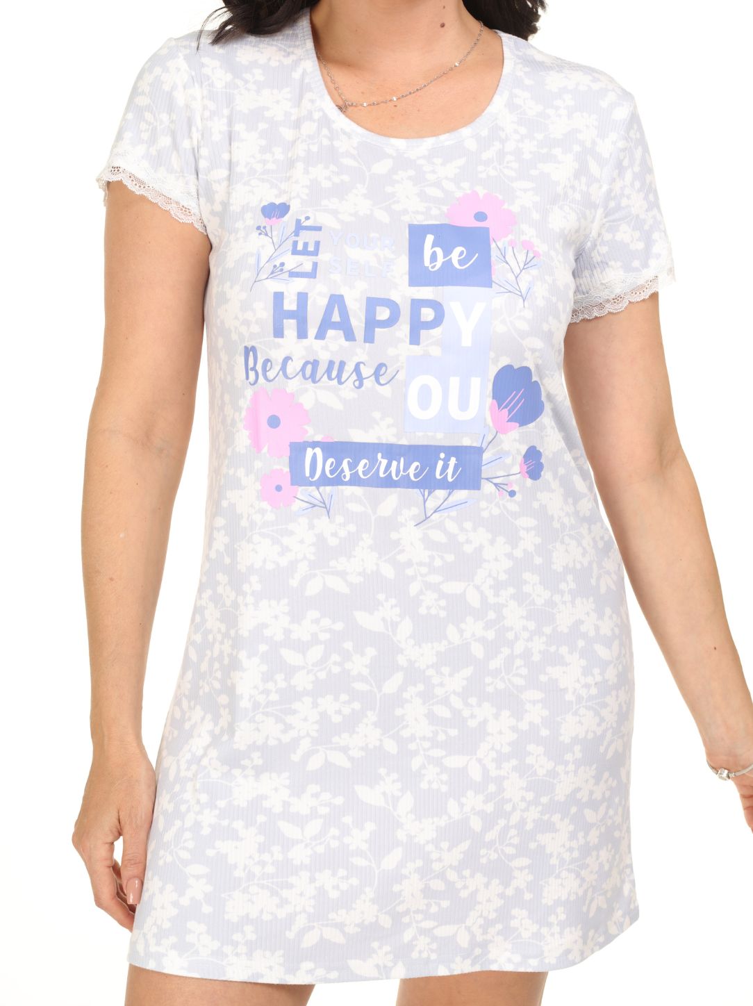 Camisón flores lila