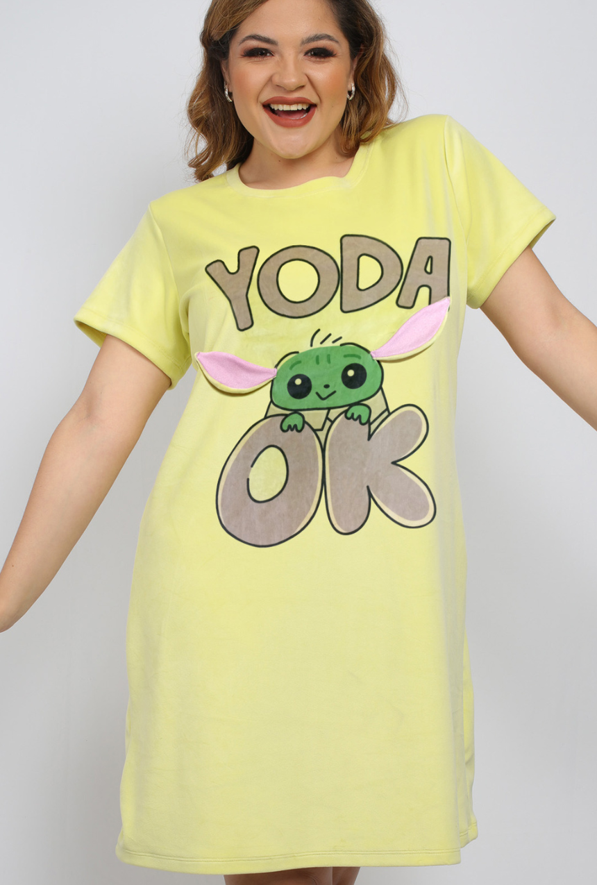 Pijama camisón manga corta Yoda Ok