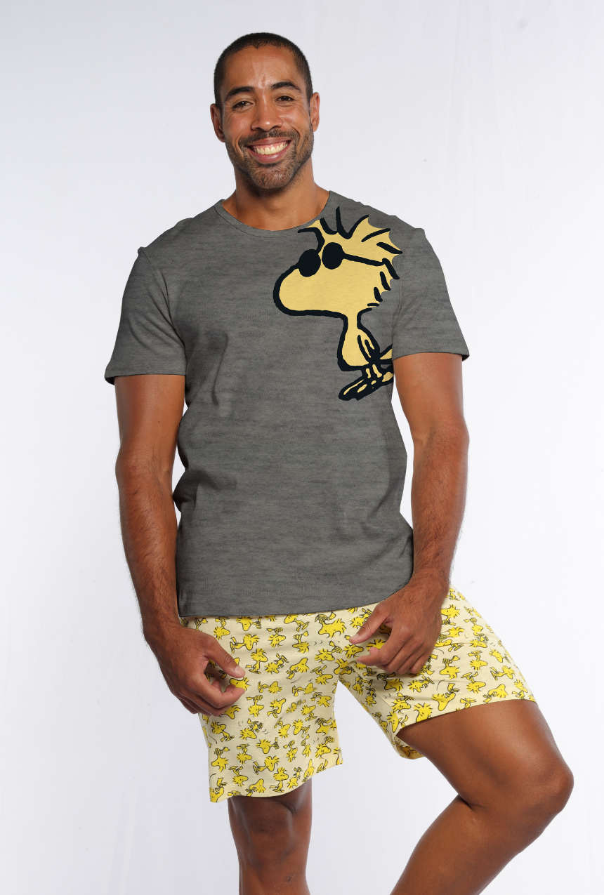 Pijama hombre short con playera manga corta Snoopy