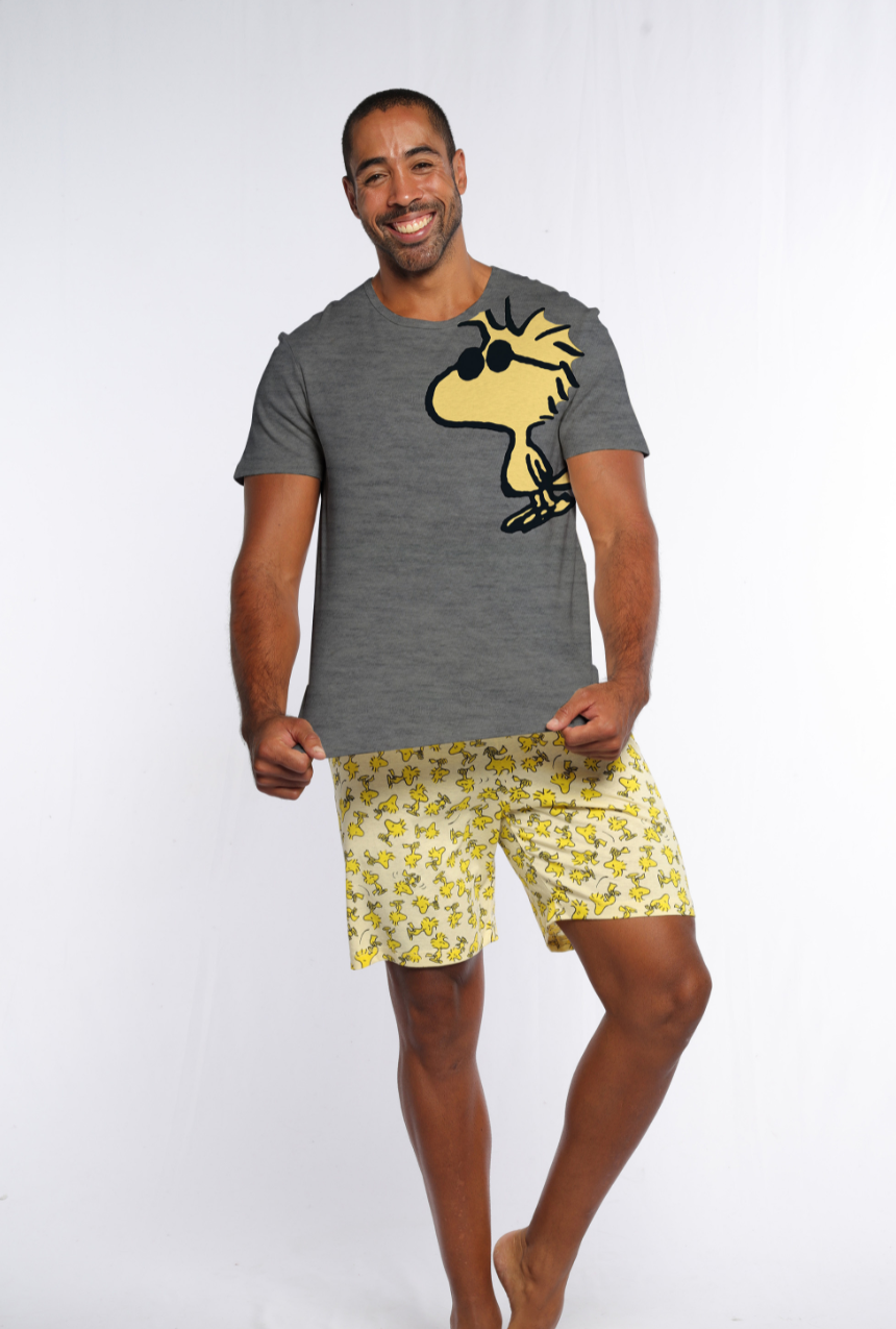 Pijama hombre short con playera manga corta Snoopy