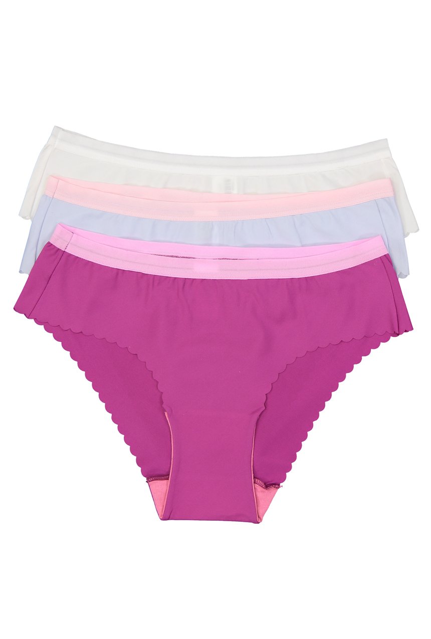 Paquete de 3 calzones tipo bikini colores varios.*