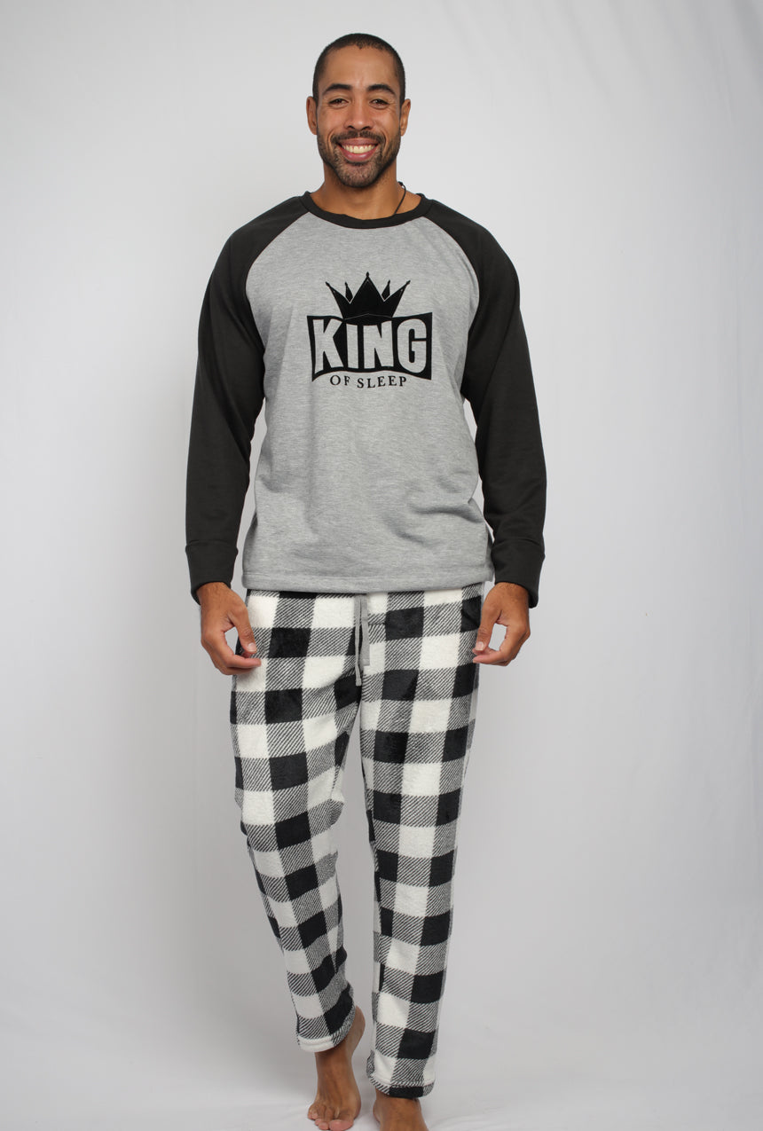 Pijama hombre pantalón con sudadera manga larga King