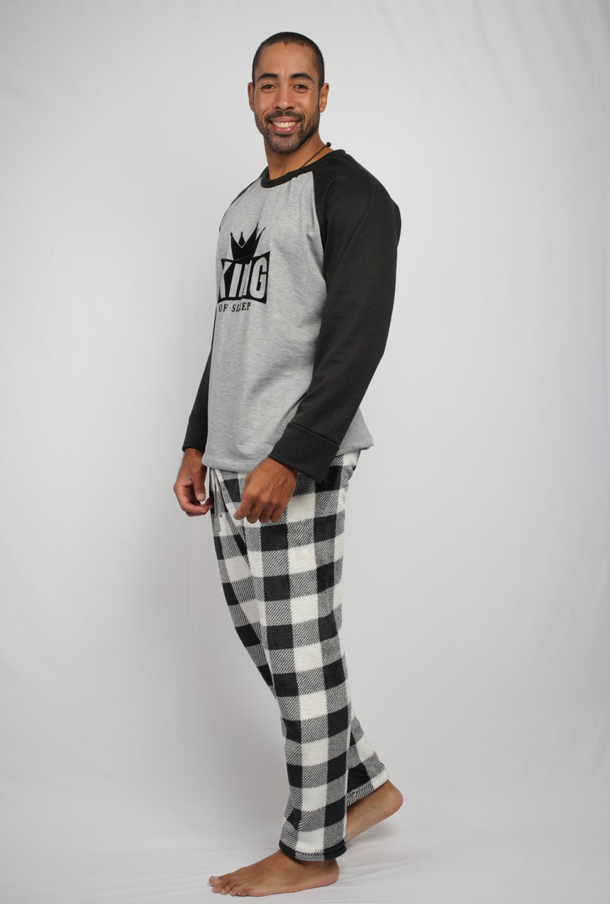 Pijama hombre pantalón con sudadera manga larga King