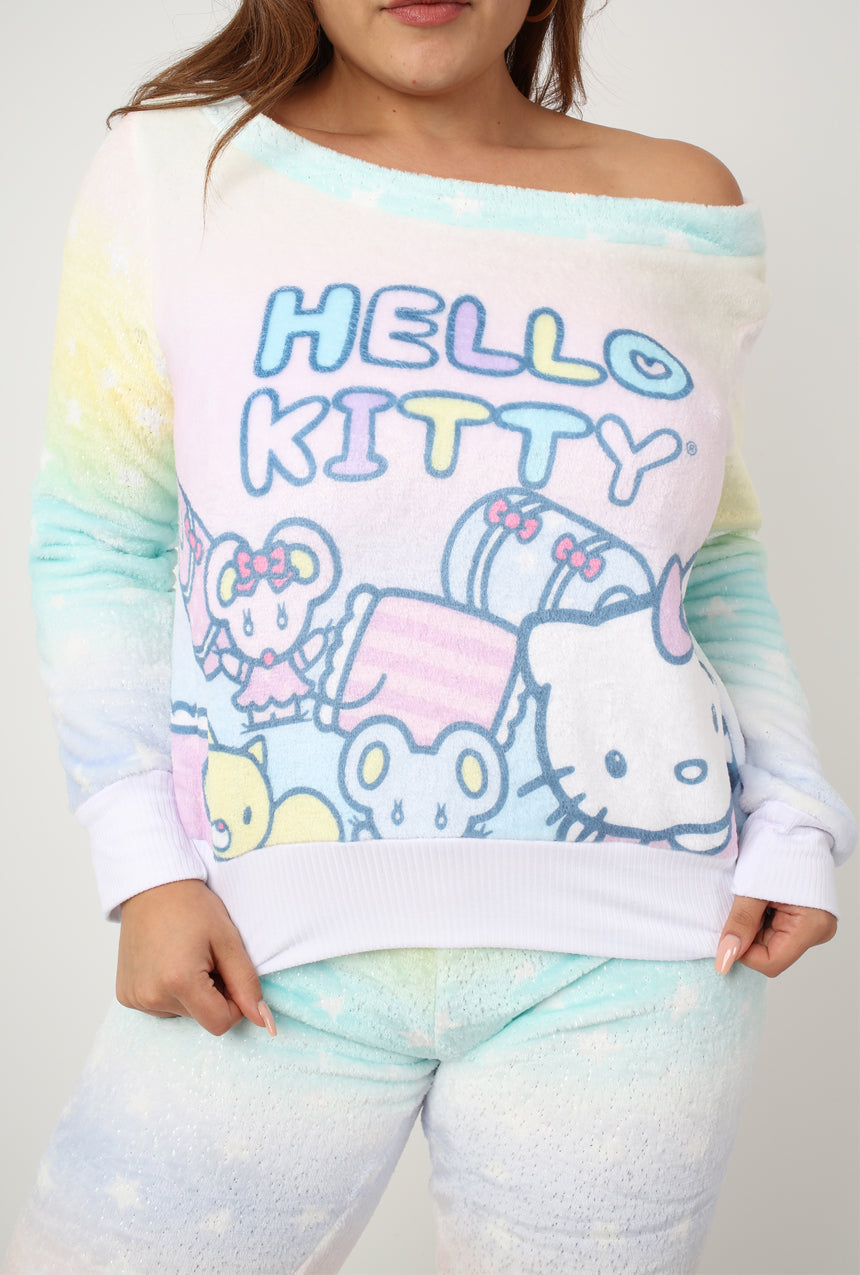 Pijama Pantalon con playera manga larga Hello Kitty.*