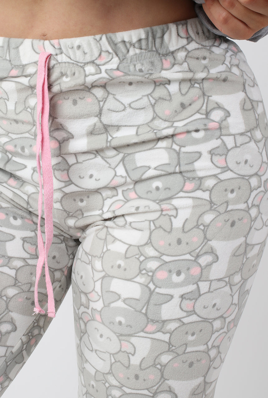 Pijama Pantalón con playera con capucha de Koala.*